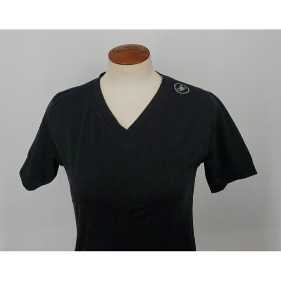 Castelli Cycling ? Shirt Womens L / XL  Black Tee Fitted Ribbed Stretch Top - Picture 2 of 16